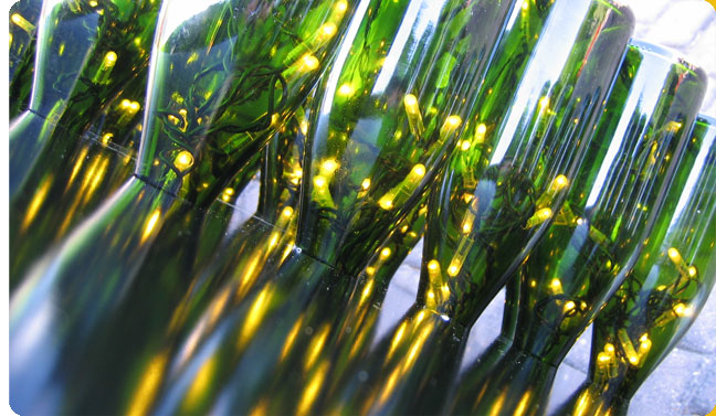 Luxters Signage bottles close up