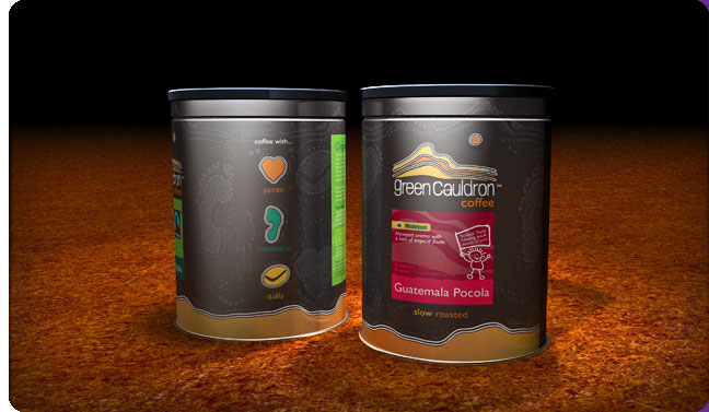 Green Cauldron packaging